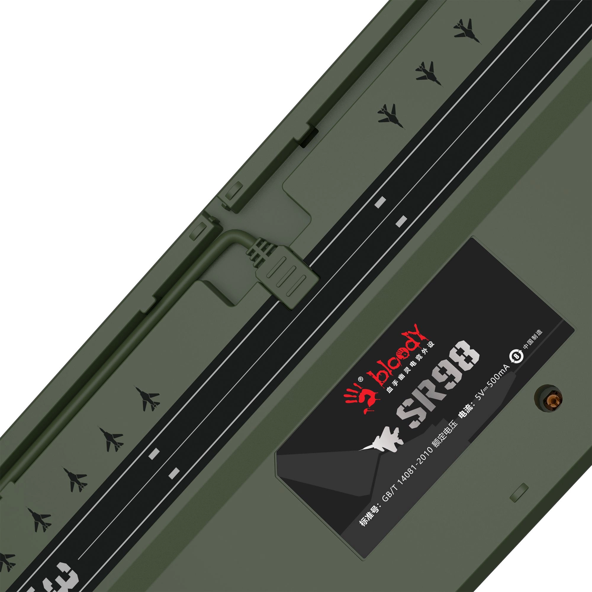 Клавиатура A4Tech S98 Aviator механическая зеленый USB for gamer LED кабель 1.8м