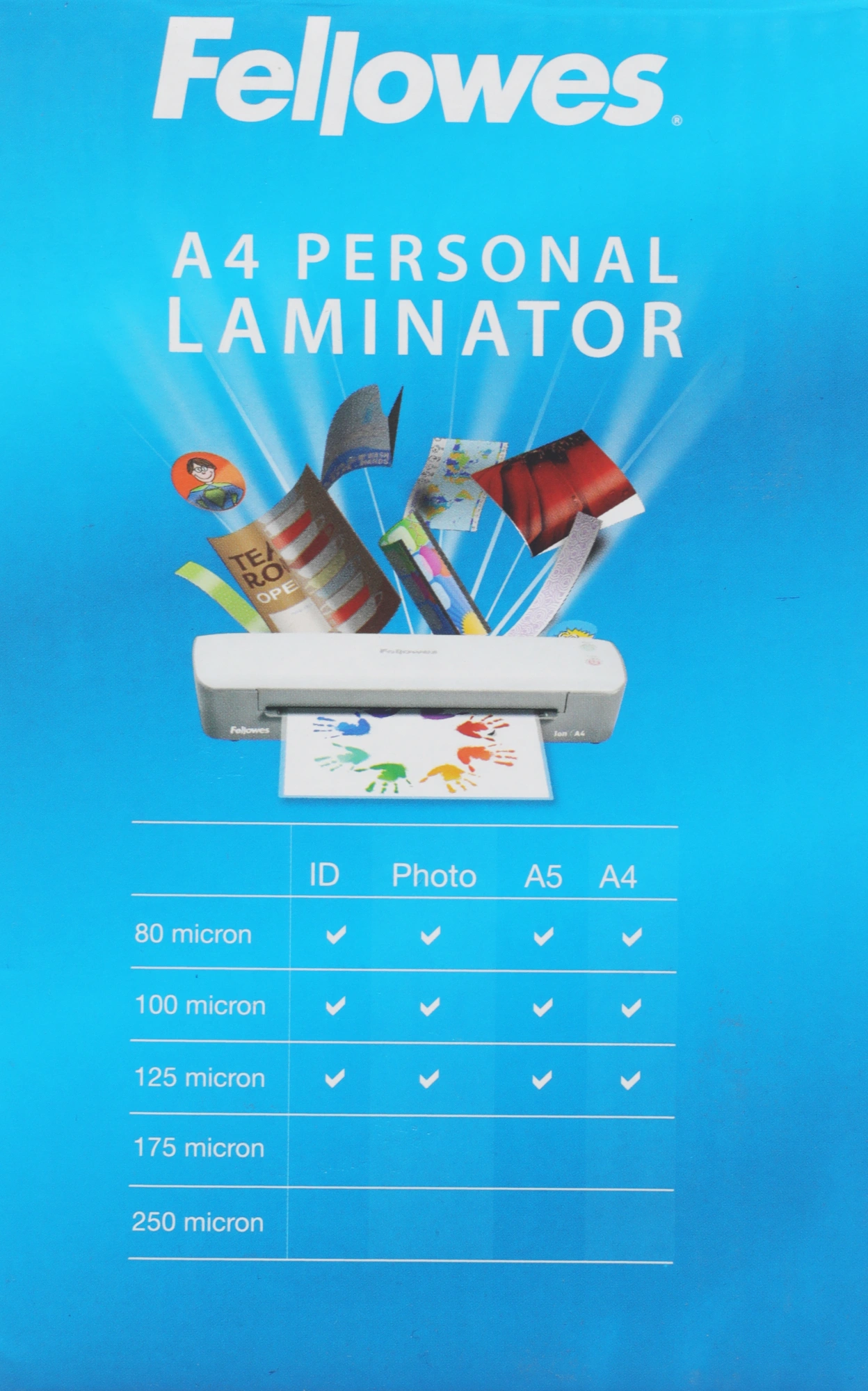 Ламинатор Fellowes Ion A4 белый (FS-45600) A4 (70-125мкм) 30см/мин (2вал.) лам.фото
