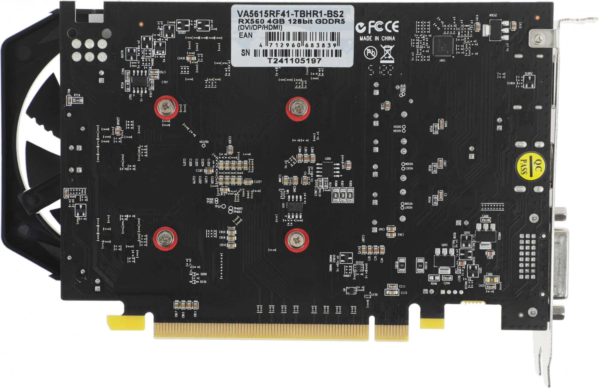 Видеокарта Biostar PCI-E 3.0 VA5615RF41 AMD Radeon RX 560 4Gb 128bit GDDR5 1175/6000 DVIx1 HDMIx1 DPx1 HDCP Ret