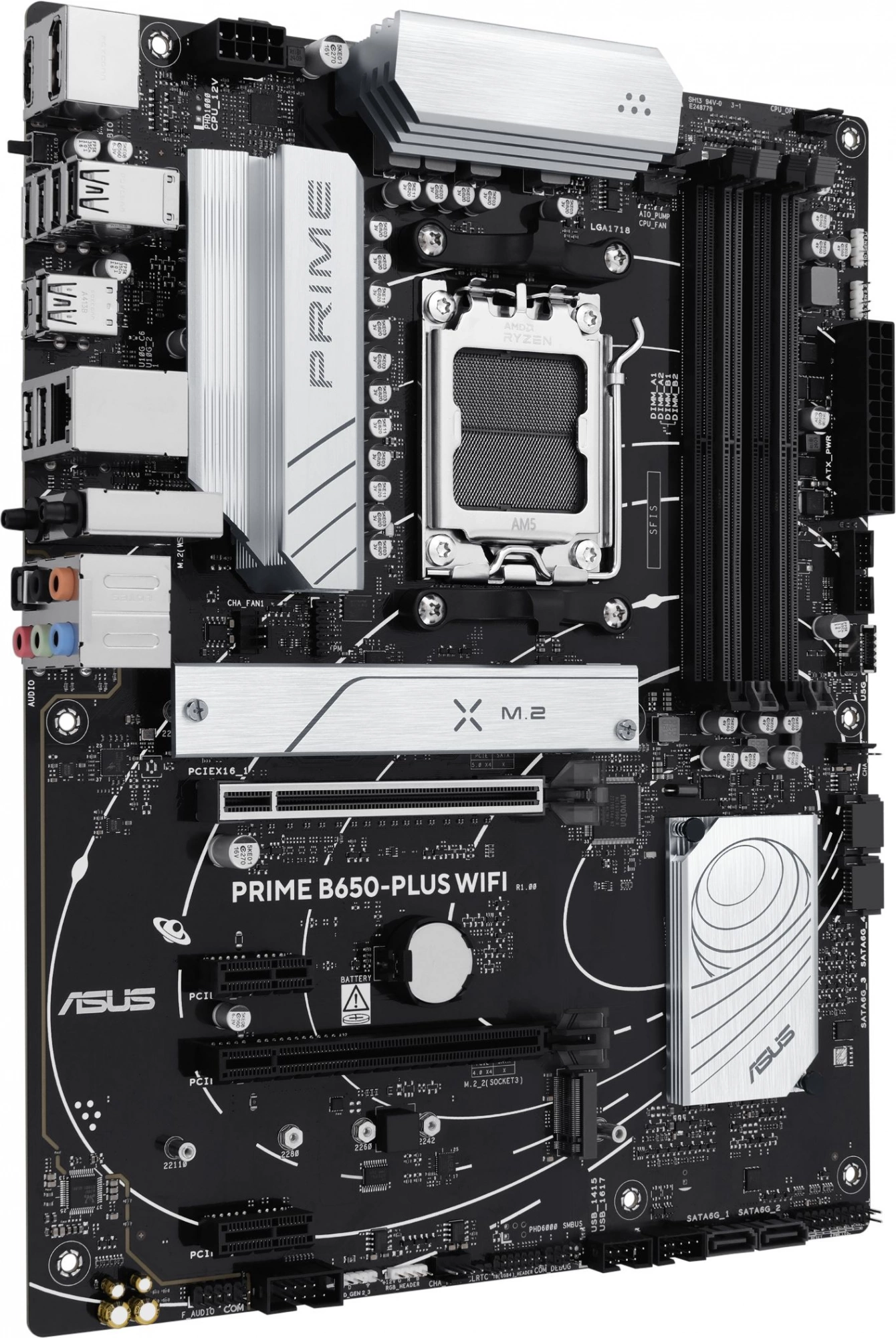 Материнская плата Asus PRIME B650-PLUS WIFI Socket AM5 AMD B650 4xDDR5 ATX AC`97 8ch(7.1) 2.5Gg RAID+HDMI+DP