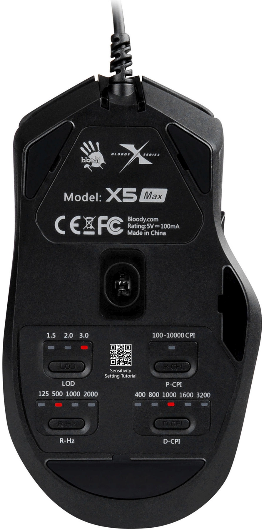 Мышь A4Tech Bloody X5 Max черный оптическая 10000dpi USB 9but