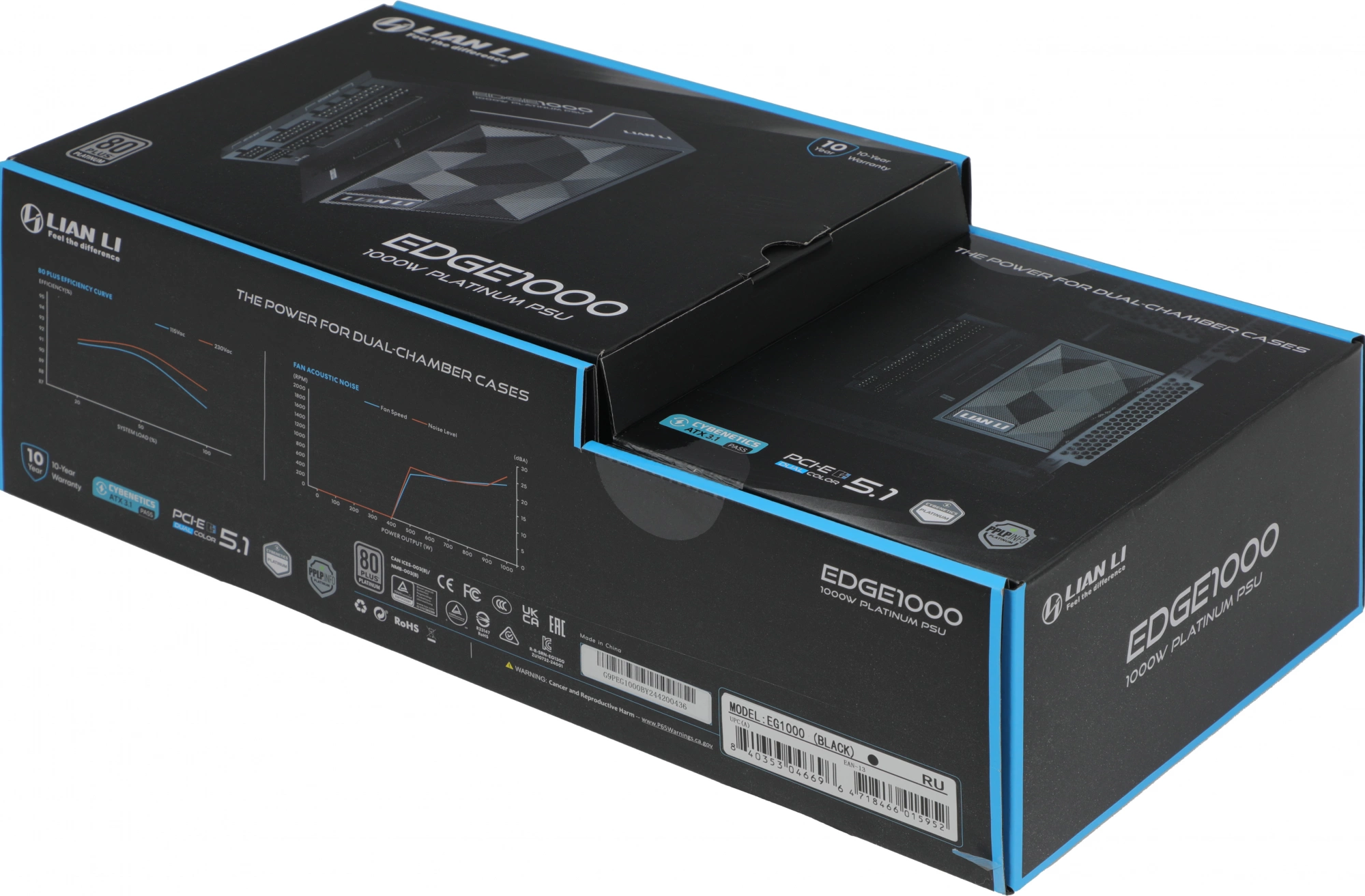 Блок питания Lian-Li ATX 1000W EDGE1000 Gen.5 80+ platinum (20+4pin) APFC 120mm fan 12xSATA Cab Manag RTL