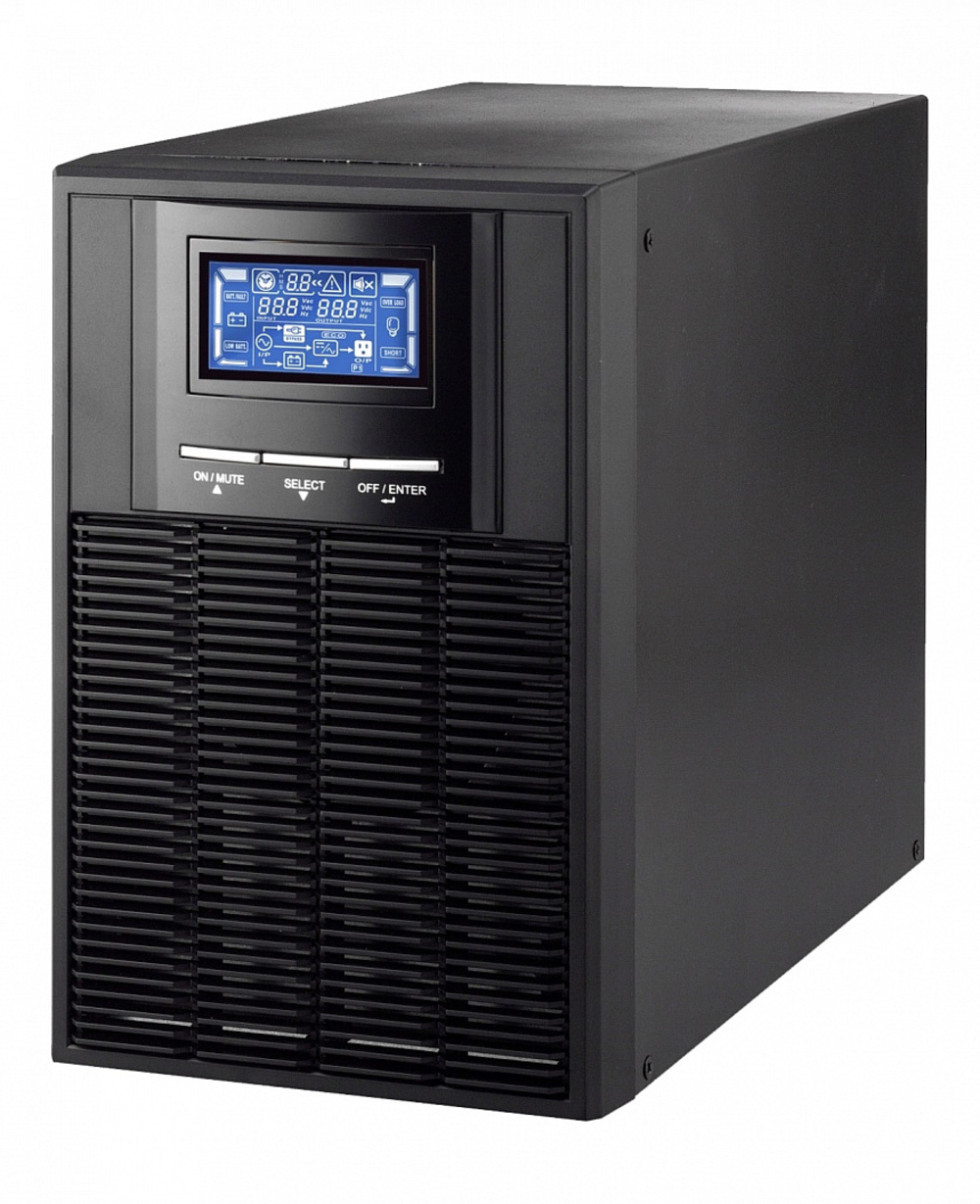 GL-UPS-OL01TL-1-1/12A - Источник бесперебойного питания NIKOMAX On-Line, Tower, 1 фаза 1000ВА/800Вт, 12В, ток заряда 12А, без батарей(внешнии)