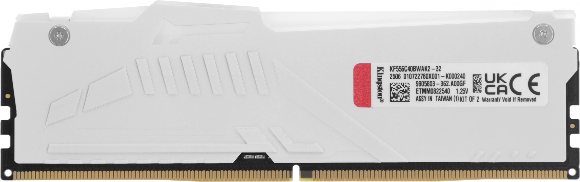 Память DDR5 2x16GB 5600MHz Kingston KF556C40BWAK2-32 Fury Beast RGB RTL Gaming PC5-44800 CL40 DIMM 288-pin 1.25В kit single rank с радиатором Ret