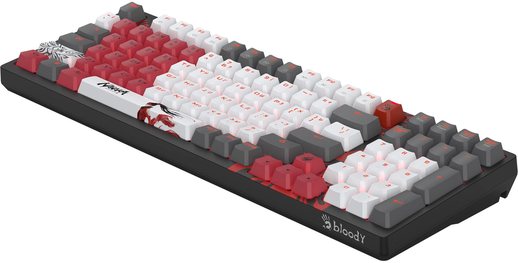 Клавиатура A4Tech S98 Naraka механическая черный/красный USB for gamer LED (S98 NARAKA BLMS RED PLUS) кабель 1.8м