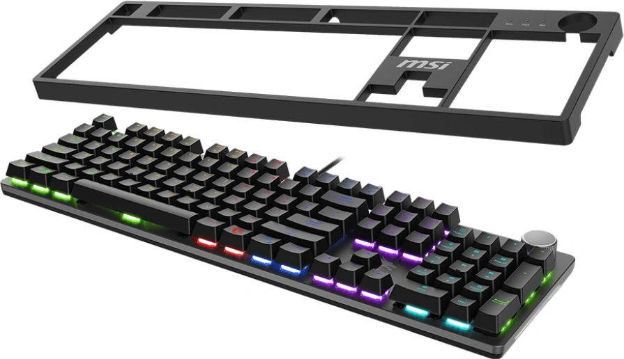 Клавиатура MSI GK320 механическая черный USB Multimedia for gamer LED (S11-04RU259-HH9) кабель 1.6м