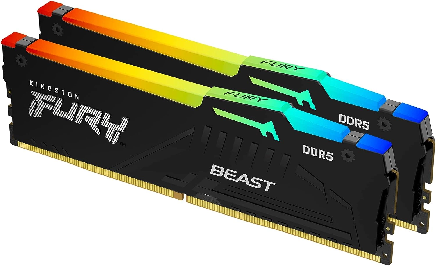Память DDR5 2x8GB 6000MHz Kingston KF560C30BBEAK2-16 Fury Beast Black Expo RGB RTL Gaming PC5-48000 CL30 DIMM 288-pin 1.4В kit single rank с радиатором Ret
