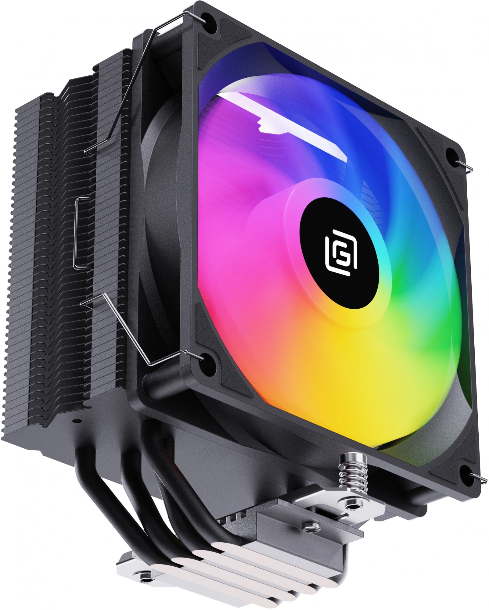 Устройство охлаждения(кулер) Оклик OG-CPC180FRGB-PWM1 RGB Soc-AM5/AM4/1200/1700/1851 черный 4-pin 20dB Al+Cu 180W 820gr Ret