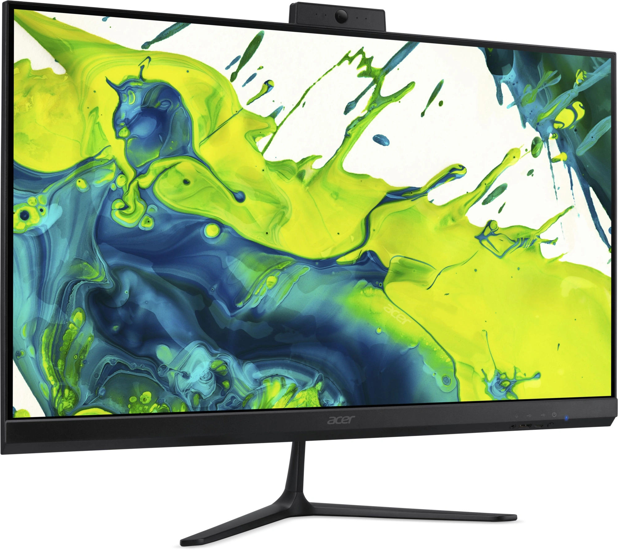 Моноблок Acer Aspire C27-2G 27" Full HD Ryzen 7 8845HS (3.8) 32Gb SSD1Tb 780M Eshell GbitEth WiFi BT 120W клавиатура мышь Cam черный 1920x1080