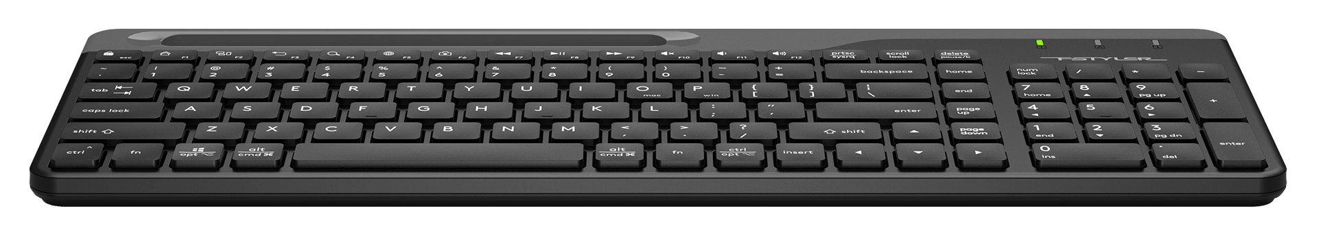 Клавиатура A4Tech FK25 черный/серый USB slim (FK25 BLACK) кабель 1.5м