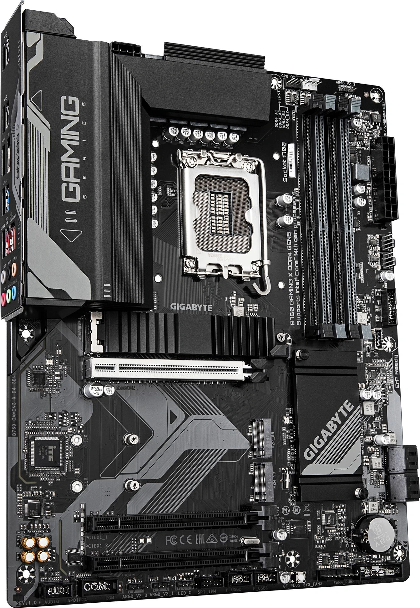 Материнская плата Gigabyte B760 GAMING X DDR4 GEN5 Soc-1700 Intel B760 4xDDR4 ATX AC`97 8ch(7.1) 2.5Gg RAID+HDMI+DP