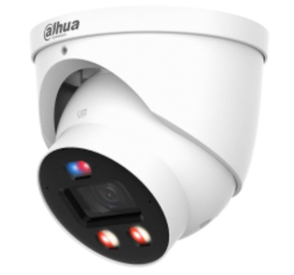 DH-IPC-HDW3449HP-AS-PV-0280B-PRO - 4 Mп уличная купольная IP-видеокамера WizColor с ИИ и активным сдерживанием.