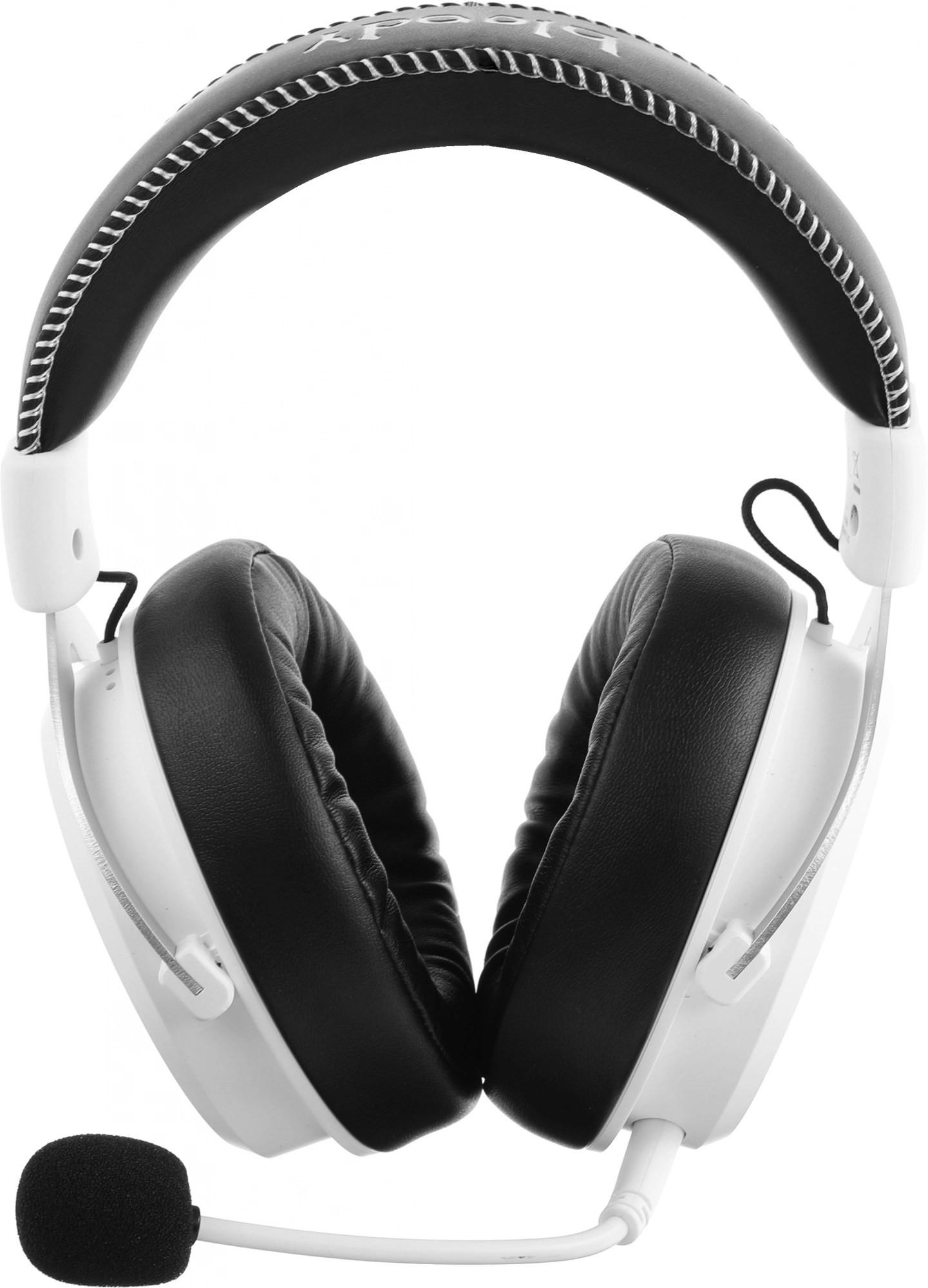 Наушники с микрофоном A4Tech Bloody MR590 Sports белый/черный 1.5м мониторные BT/Radio/3.5mm оголовье (MR590+ WIRED/SPORT WHITE)