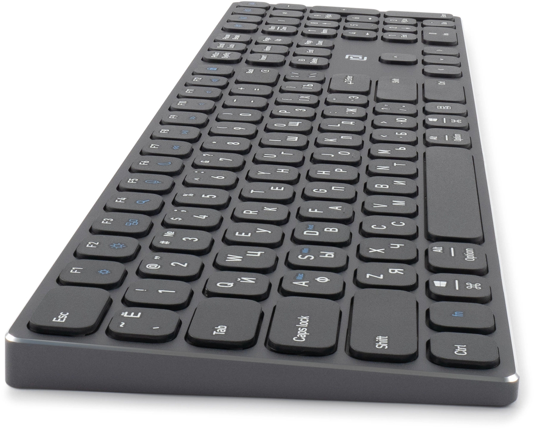 Клавиатура Оклик K867W серый/черный USB беспроводная BT/Radio slim Multimedia (2002130)