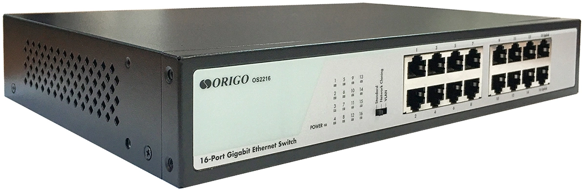 Коммутатор Origo OS2216 OS2216/A1A (L2) 16x1Гбит/с неуправляемый