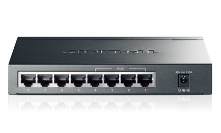 Коммутатор TP-Link TL-SG1008P (L2) 8x1Гбит/с 4PoE 4PoE+ 64W неуправляемый