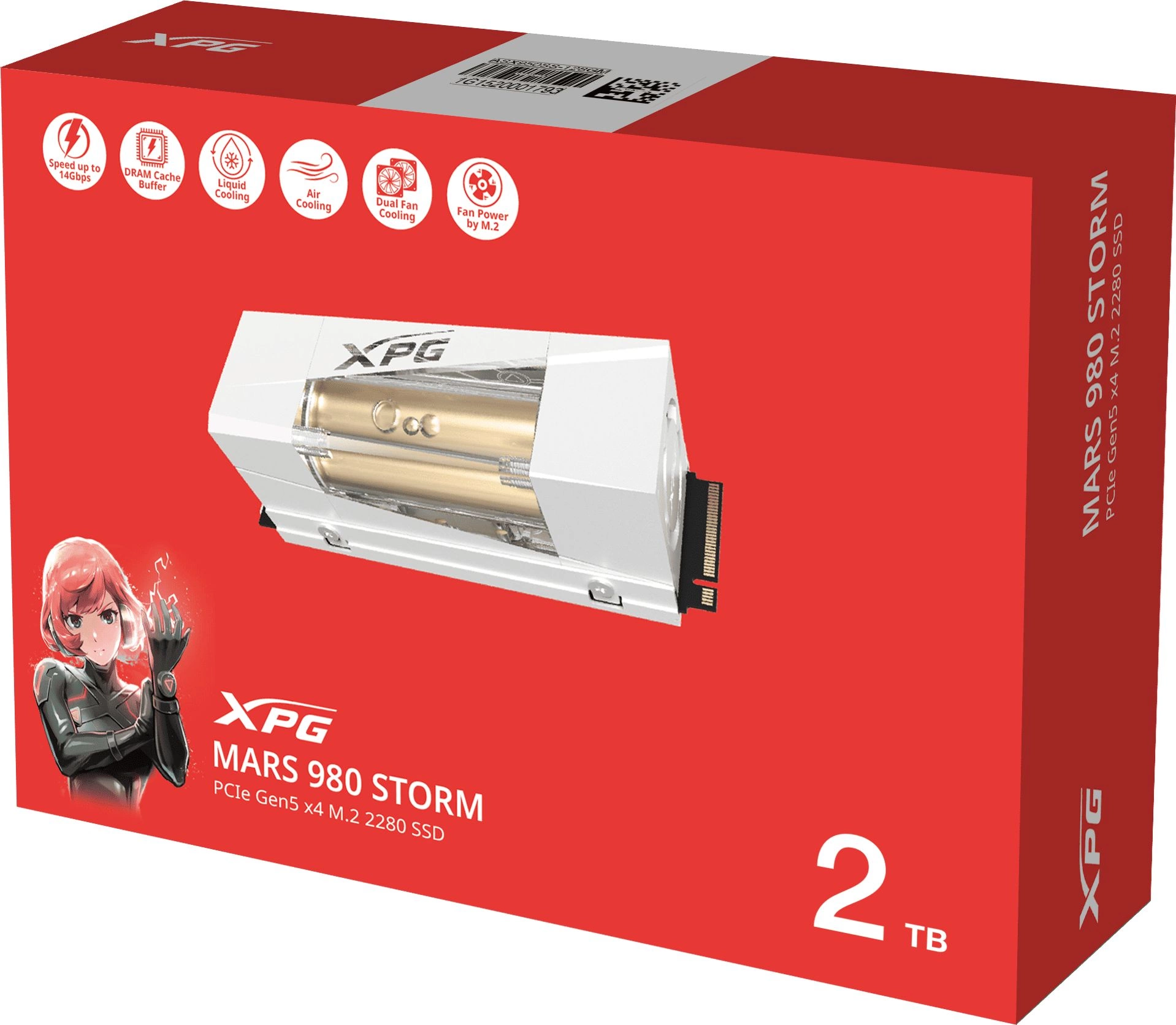 Накопитель SSD A-Data PCIe 5.0 x4 2TB SMAR-980S-2TCI Mars 980 Storm M.2 2280