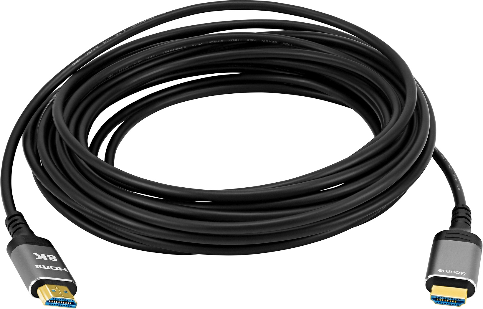 Кабель аудио-видео Digma HDMI 2.1 AOC HDMI (m)/HDMI (m) 50м. позолоч.конт. черный (HDMI-AOC2.1-50)