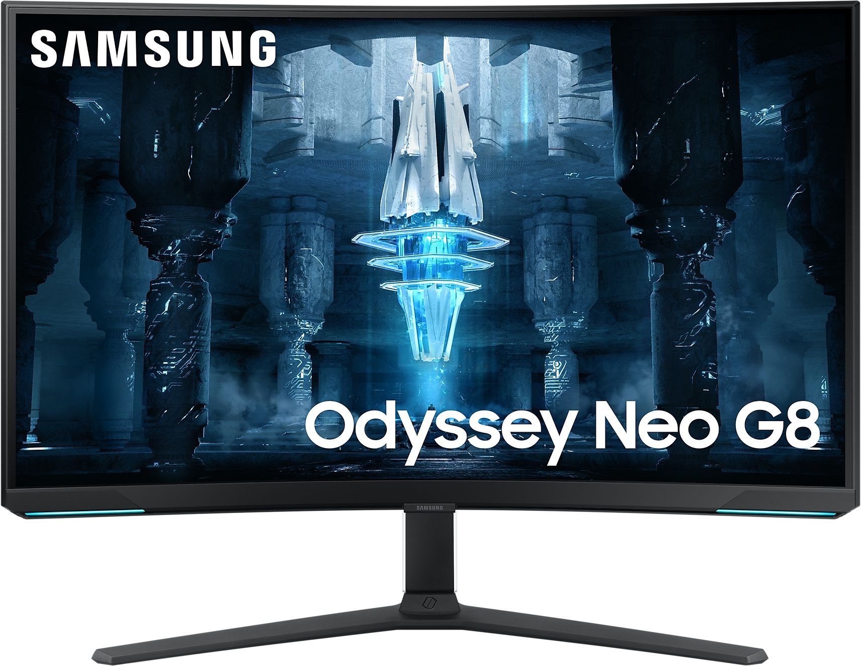 Монитор Samsung 32" Odyssey Neo G8 S32BG852NI черный/белый VA LED 16:9 HDMI полуматовая HAS Piv 350cd 178гр/178гр 3840x2160 240Hz FreeSync Premium Pro DP 4K USB 7кг