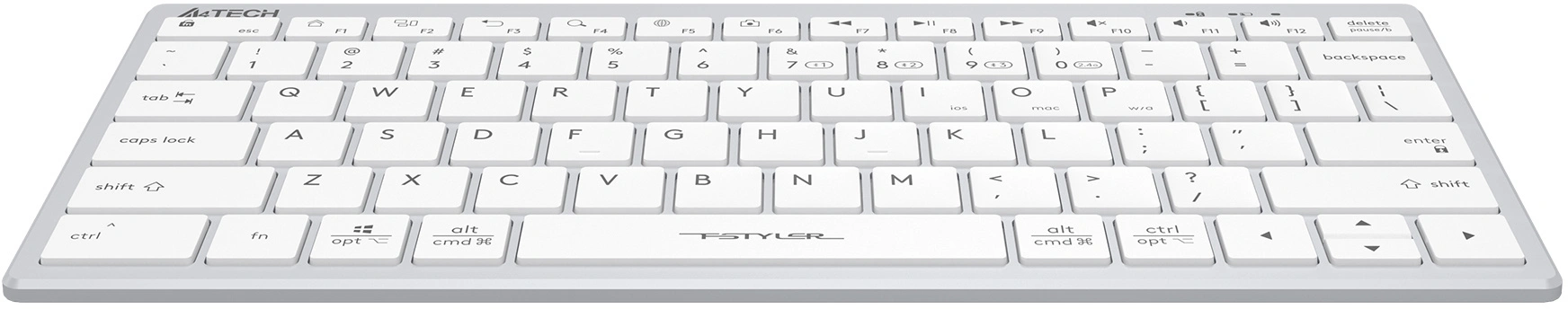 Клавиатура A4Tech FBX51C белый USB беспроводная BT/Radio slim Multimedia (FBX51C WHITE)