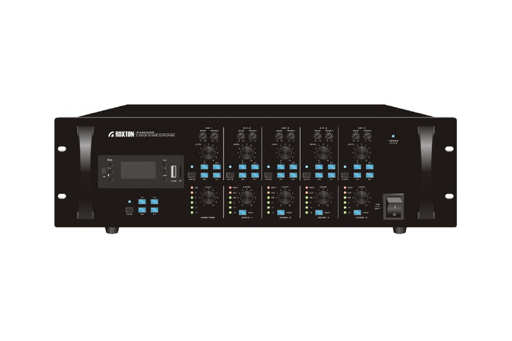 IP-A4240MP - 4-канальный матричный микшер усилитель 4*240Вт 3U 19" для монтажа в стойку