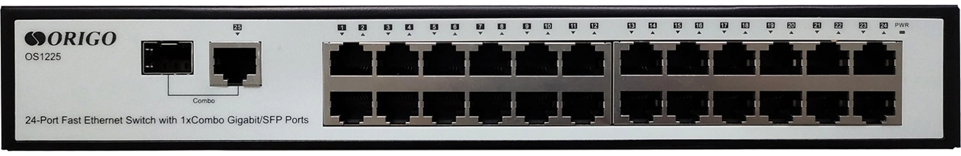 Коммутатор Origo OS1225 OS1225/A1A 24x100Мбит/с 1SFP неуправляемый