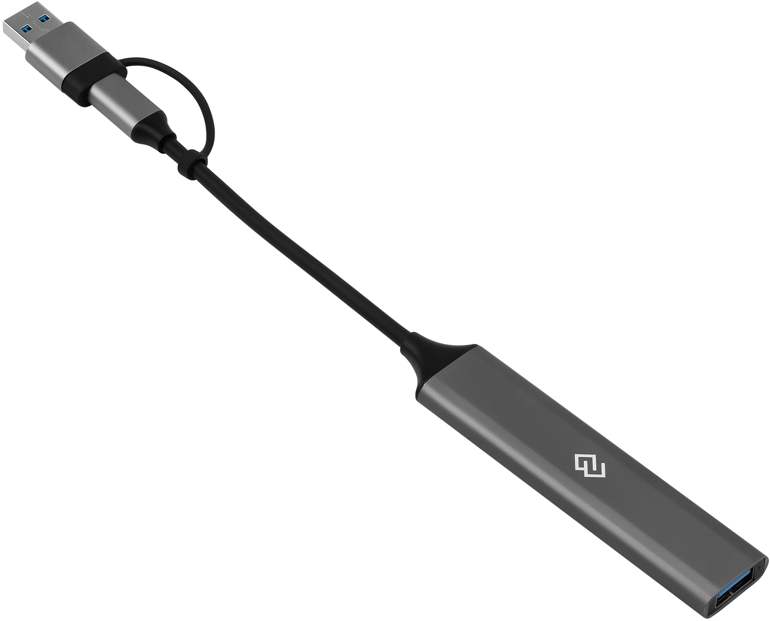 Разветвитель USB-C + USB-A Digma DHUB-4USB-AC-3.0 4порт. серебристый