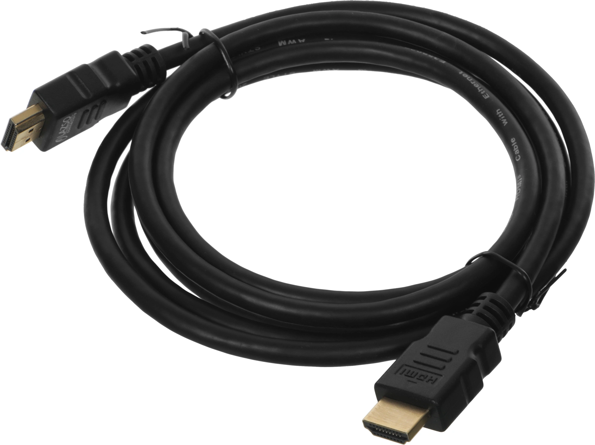 Кабель аудио-видео LAZSO WH-111 HDMI (m)/HDMI (m) 2м. позолоч.конт. черный (WH-111(2M))