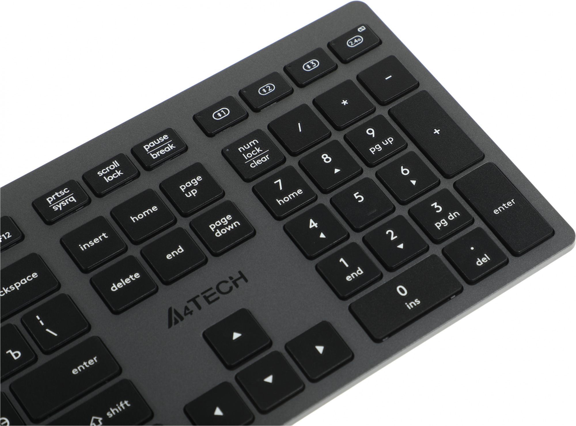 Клавиатура A4Tech FBX50C черный USB беспроводная BT/Radio slim Multimedia (FBX50C GREY)