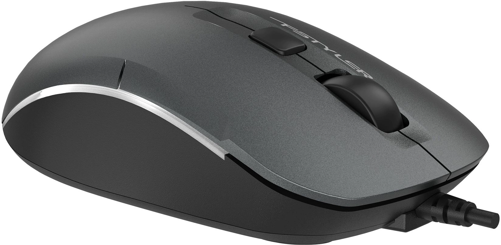 Мышь A4Tech Fstyler FM26 серый/черный оптическая 1600dpi USB для ноутбука 4but (FM26 USB (SMOKY GREY))