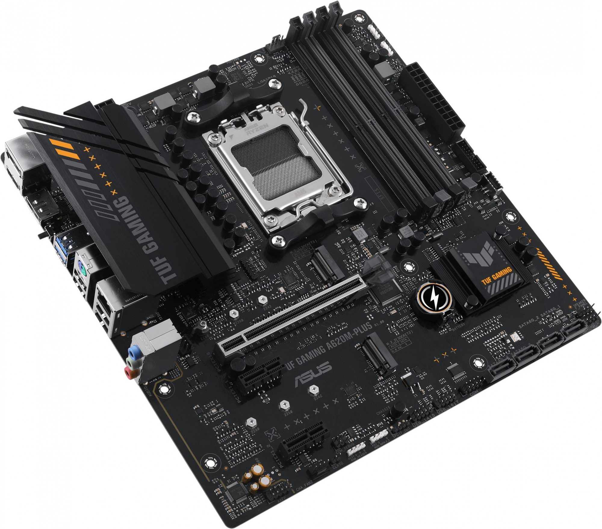 Материнская плата Asus TUF GAMING A620M-PLUS Socket AM5 AMD A620 4xDDR5 mATX AC`97 8ch(7.1) 2.5Gg RAID+HDMI+DP