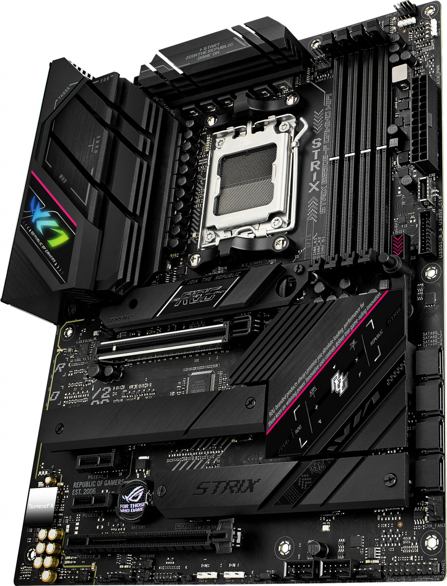 Материнская плата Asus ROG STRIX B650E-F GAMING WIFI Socket AM5 AMD B650 4xDDR5 ATX AC`97 8ch(7.1) 2.5Gg RAID+HDMI+DP