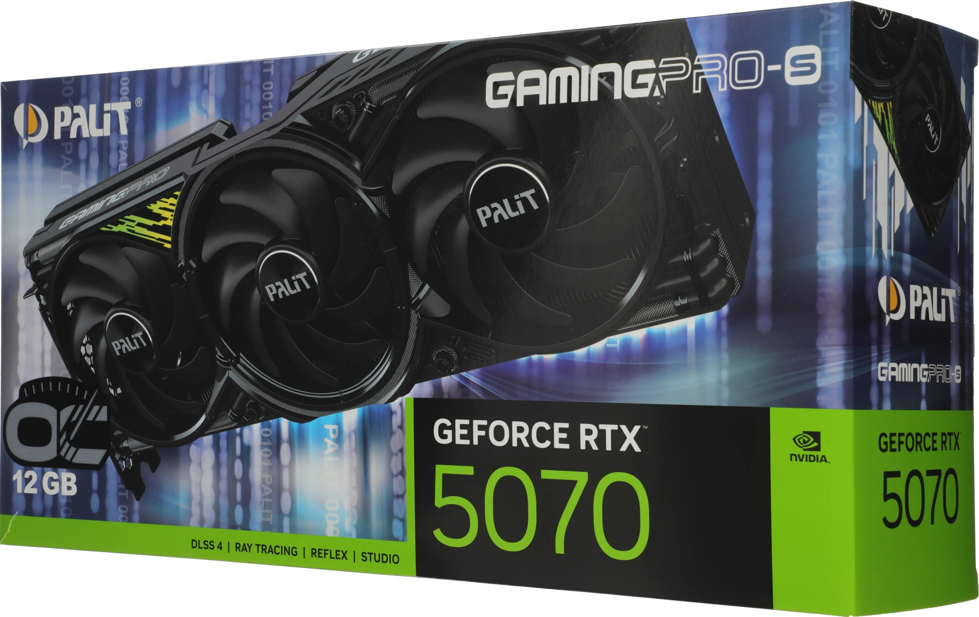 Видеокарта Palit PCI-E 5.0 PA-RTX5070 GAMINGPRO-S OC NVIDIA GeForce RTX 5070 12Gb 192bit GDDR7 2325/28000 HDMIx1 DPx3 HDCP Ret