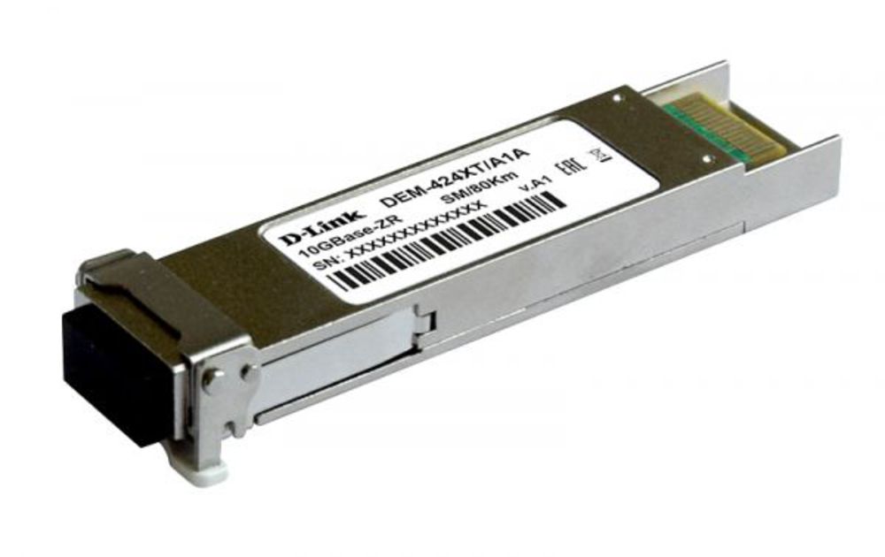 424XT/A1A  PROJ XFP-трансивер D-Link с 1 портом 10GBase-ZR для одномодового оптического кабеля (до 80 км)