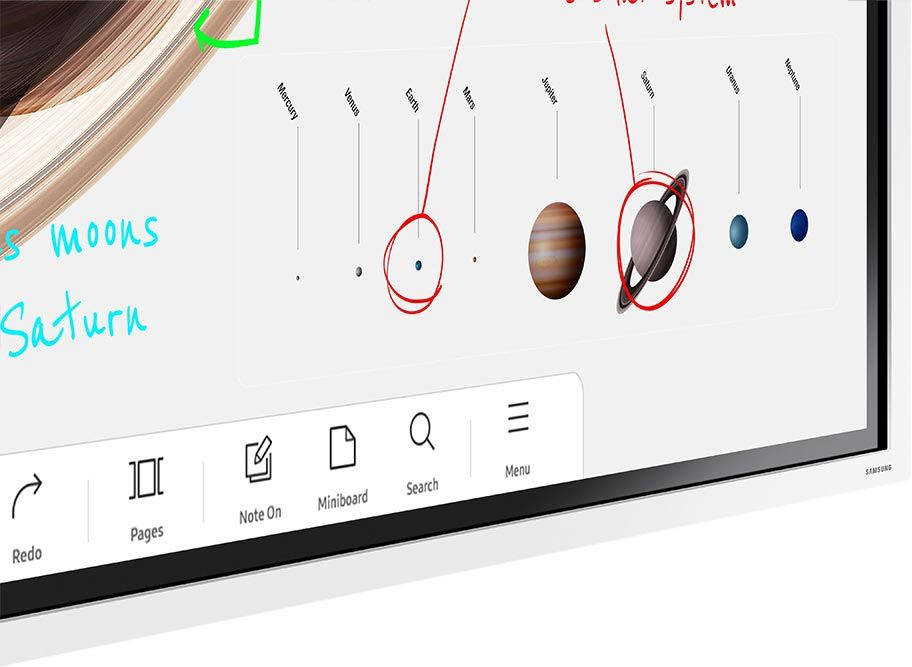 Панель Samsung 65" WM65B Flip Chart Pro белый LED 8ms 16:9 HDMI M/M матовая 350cd 178гр/178гр 3840x2160 4K USB 39.7кг