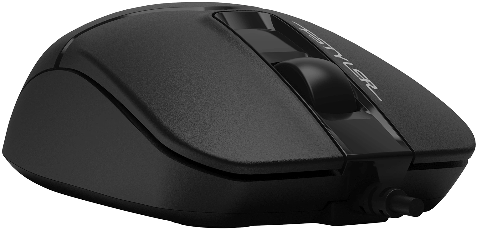 Мышь A4Tech Fstyler FM12S черный оптическая 1200dpi silent USB 3but (FM12S BLACK)