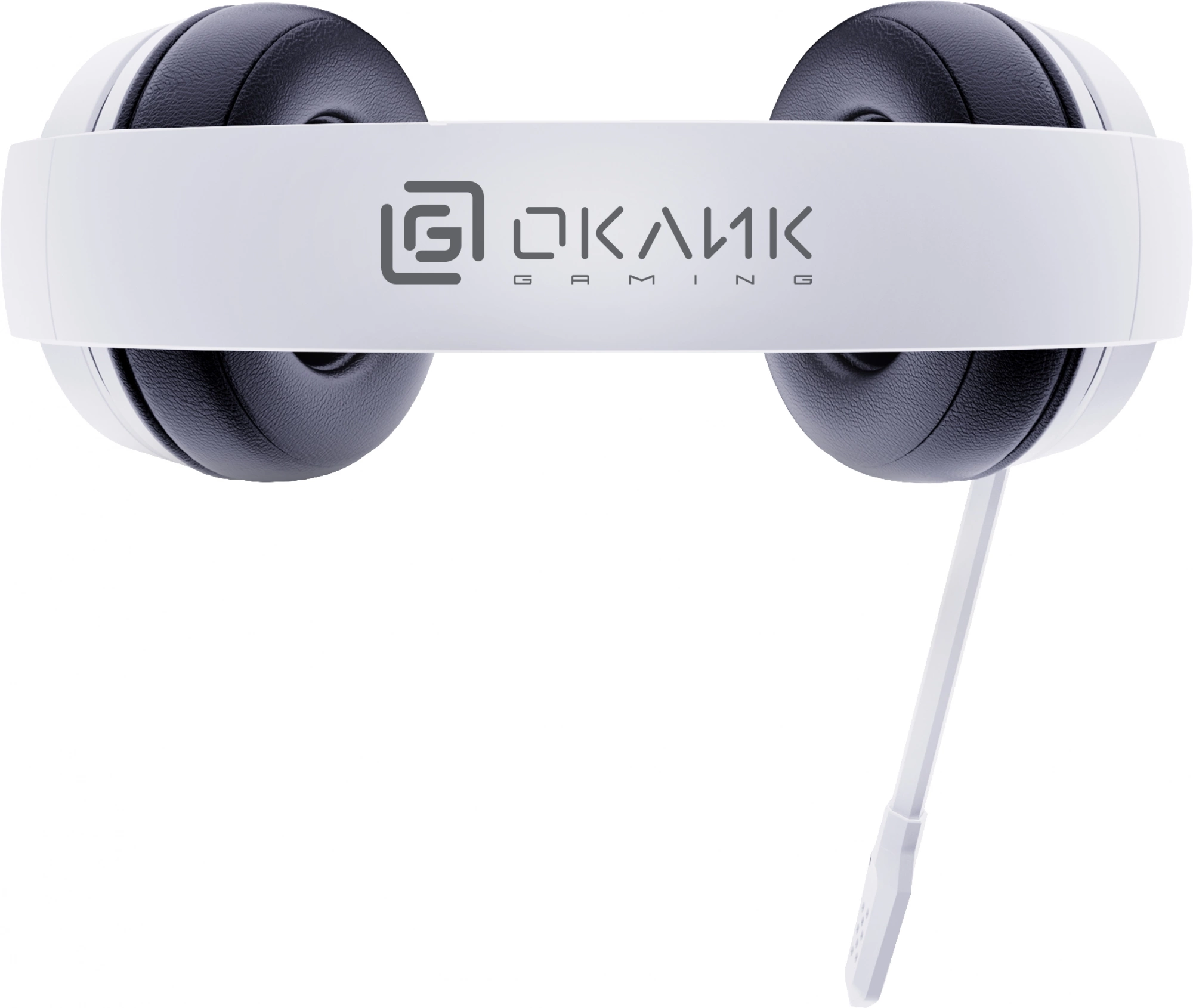 Наушники с микрофоном Оклик HS-L710G белый/черный 2м мониторные оголовье (1978693)