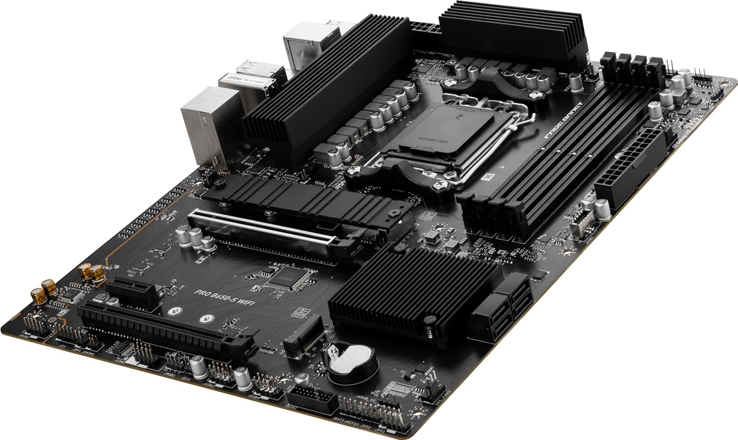 Материнская плата MSI PRO B650-S WIFI Socket AM5 AMD B650 4xDDR5 ATX AC`97 8ch(7.1) 2.5Gg RAID+HDMI+DP