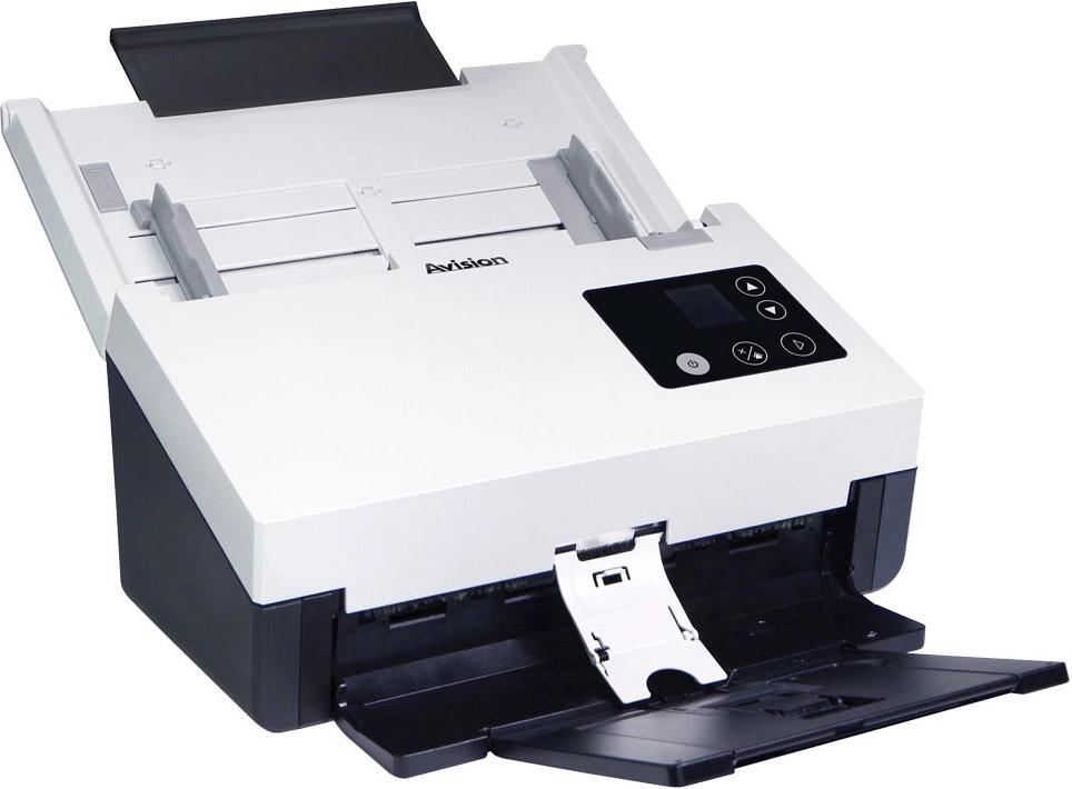 Сканер протяжный Avision AD345GN (000-1011-02G) A4 белый/черный