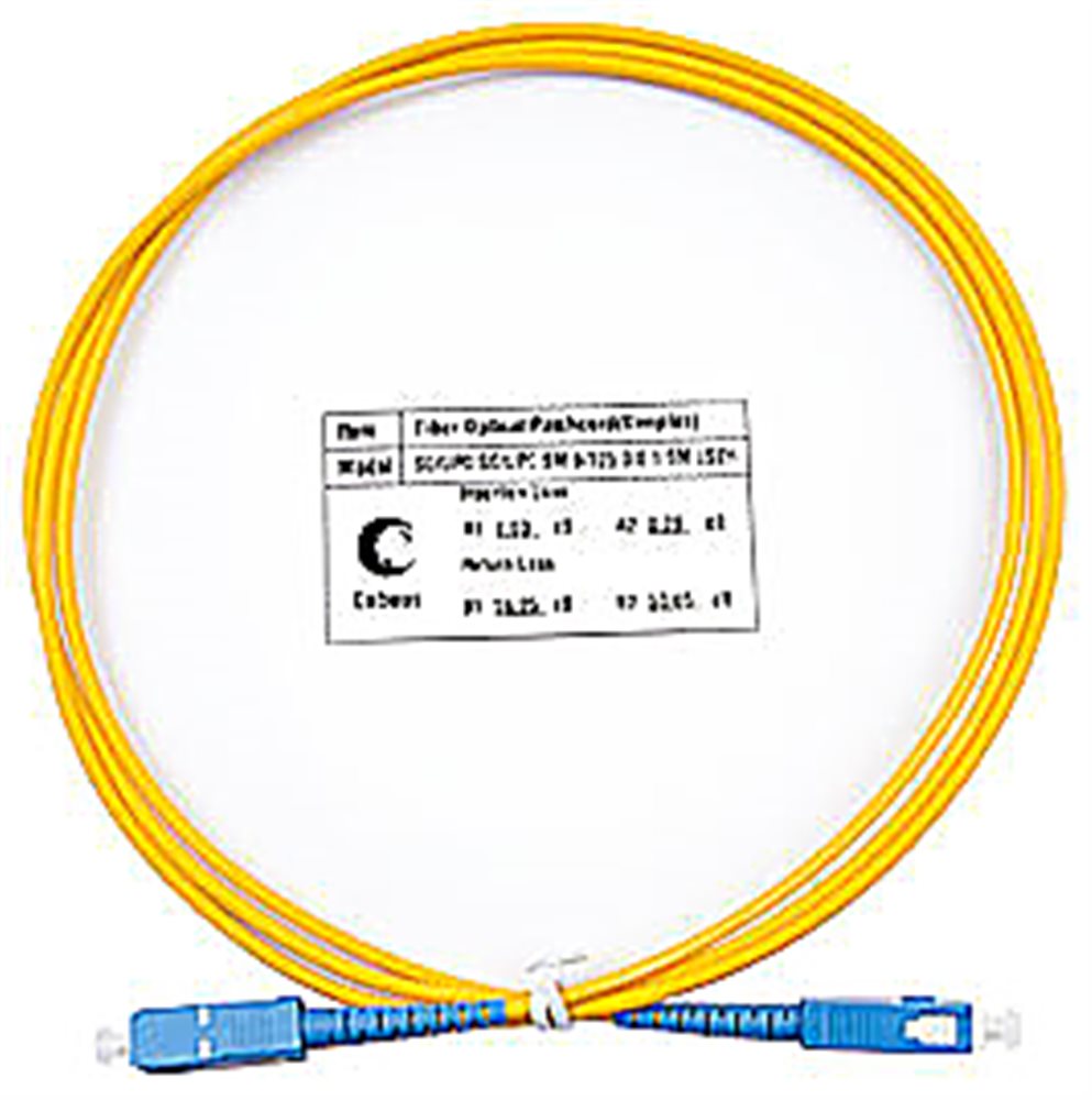 Cabeus FOP(S)-9-SC-SC-1,5M - Шнур оптический simplex SC-SC 9/125 sm 1,5м LSZH
