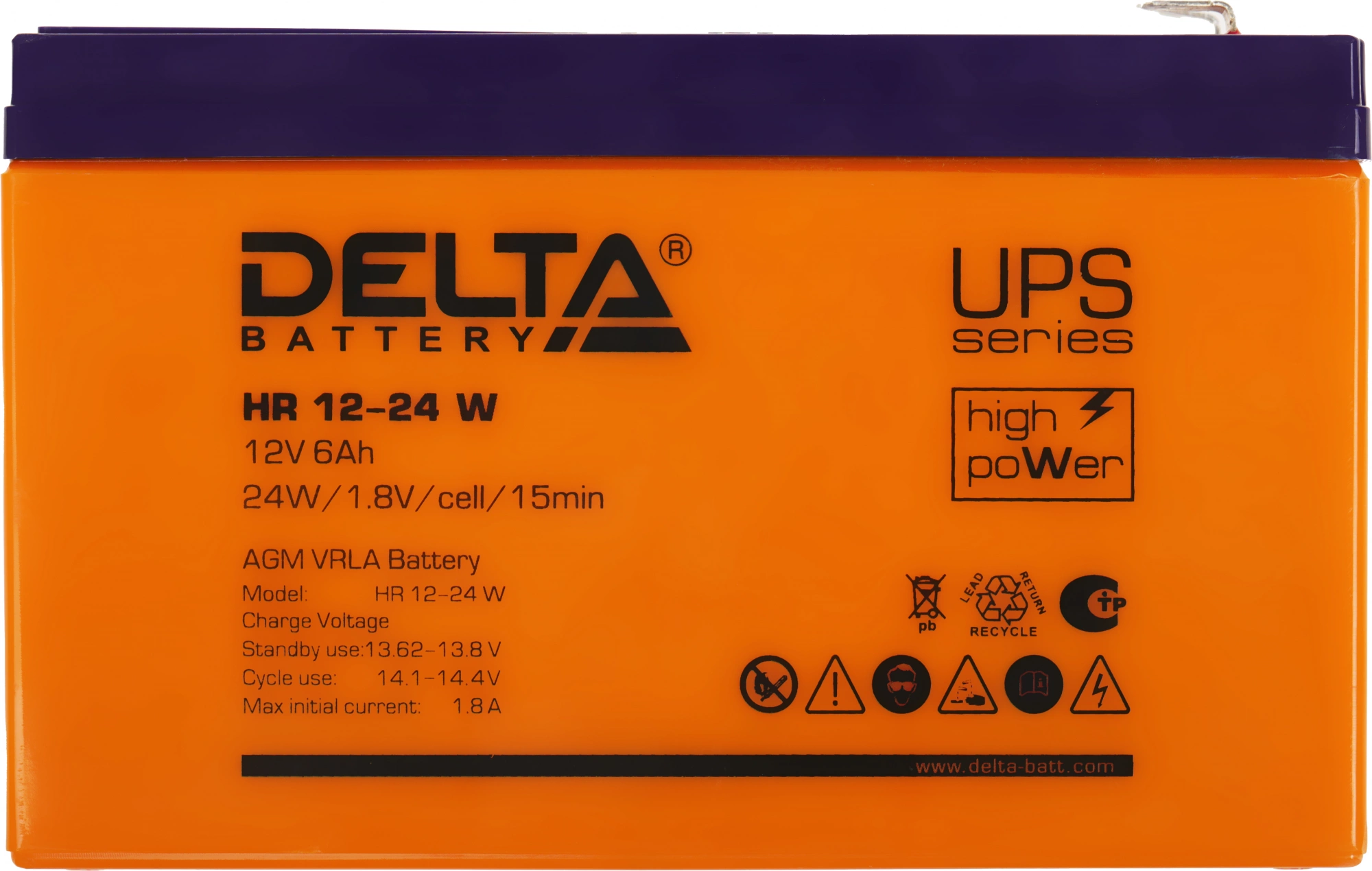 Батарея для ИБП Delta HR 12-24 W 12В 6Ач