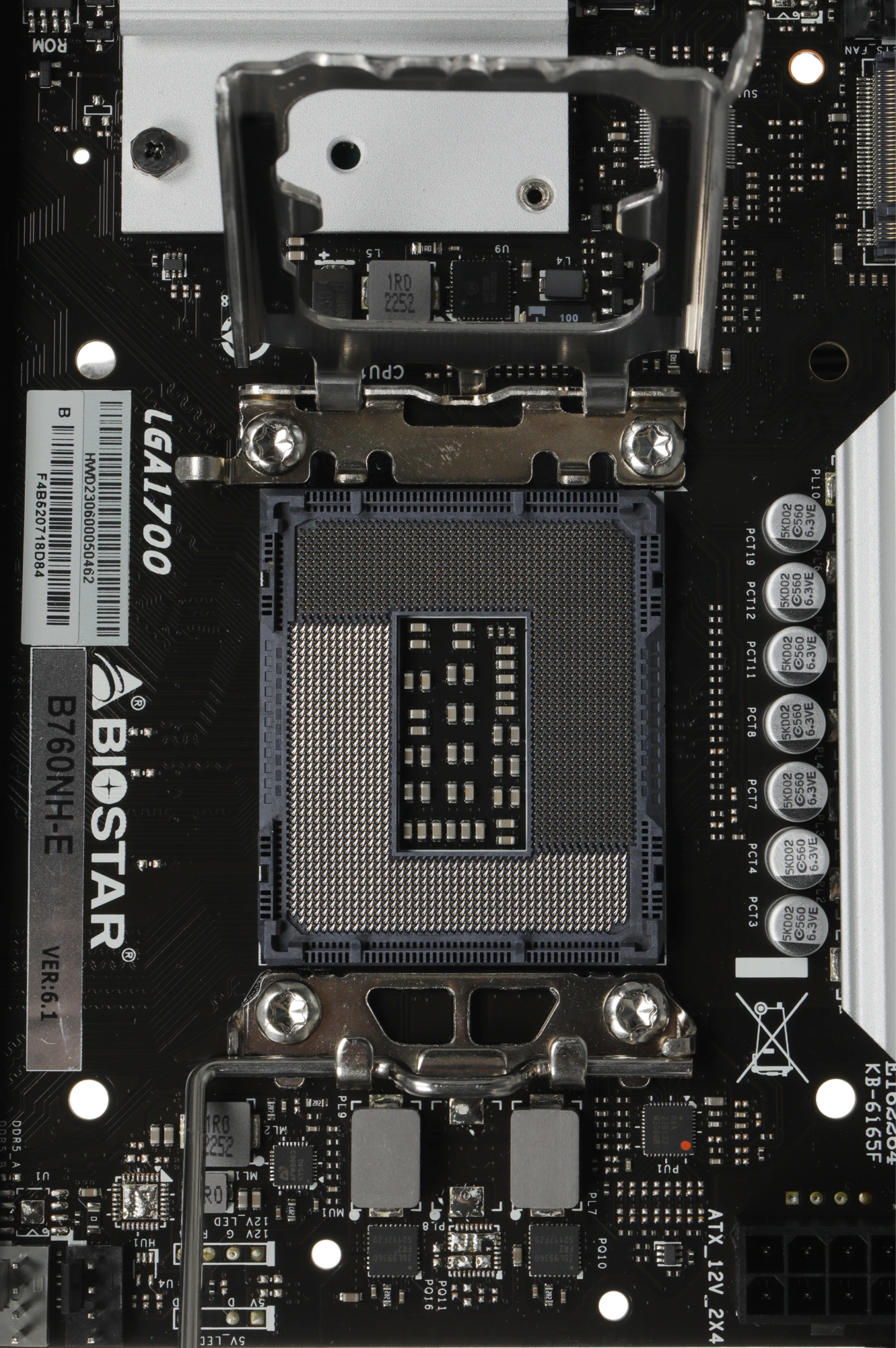 Материнская плата Biostar B760NH-E Soc-1700 Intel B760 2xDDR5 mini-ITX AC`97 8ch(7.1) 2.5Gg RAID+HDMI+DP