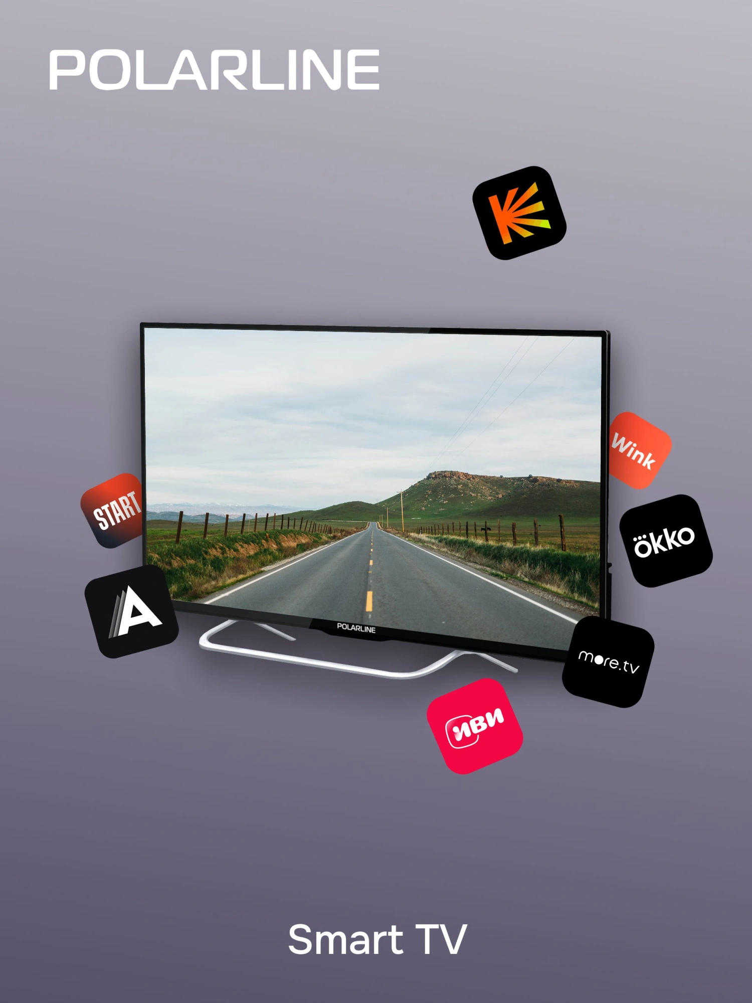 Телевизор LED PolarLine 32" 32PL14TC-SM черный HD 60Hz DVB-T DVB-T2 DVB-C USB WiFi Smart TV (RUS)