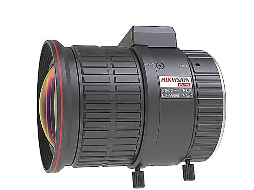 Объектив Hikvision HV3816P-8MPIR вариофокальный (3.8 - 16 мм). Формат Φ9мм (1/1.8)