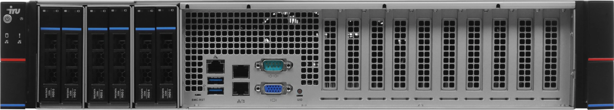 Сервер IRU Rock G2206IG3 2x4309Y 2x32Gb С621 AST2500 2xRJ45 2x800W w/o OS (2138950)