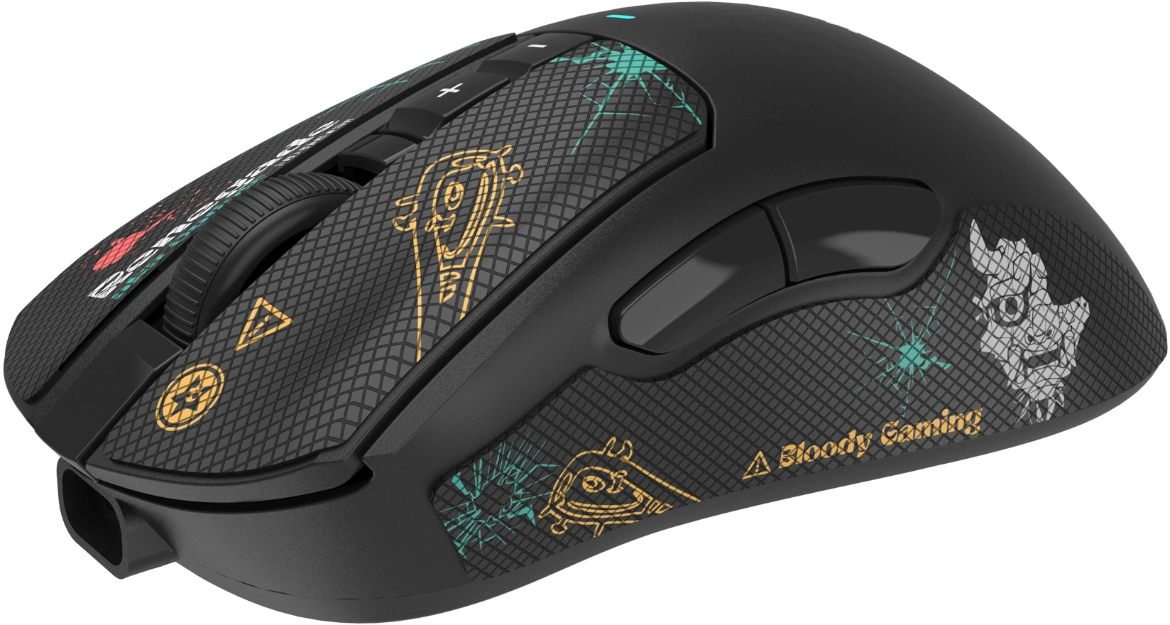 Мышь A4Tech Bloody R73 Ultra Duo черный оптическая 20000dpi беспров. USB/USB-C 7but (R73 ULTRA DUO BLACK)