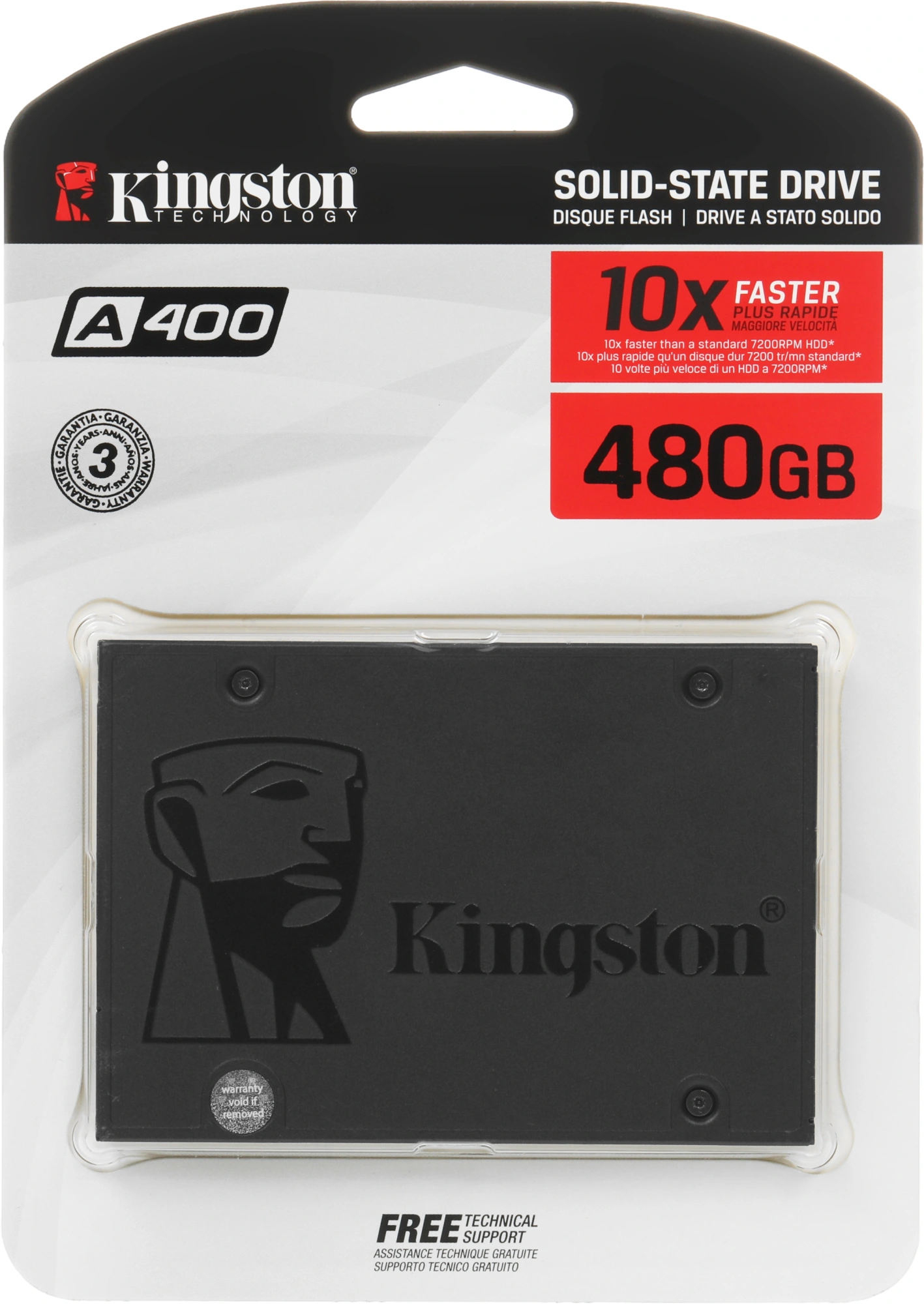 Накопитель SSD Kingston SATA-III 480GB SA400S37/480G A400 2.5"