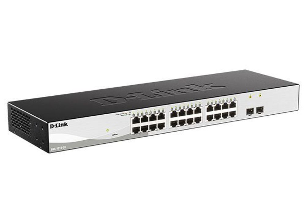 DGS-1210-26/F3A Настраиваемый L2 коммутатор D-Link с 24 портами 10/100/1000Base-T и 2 портами 1000Base-X SFP