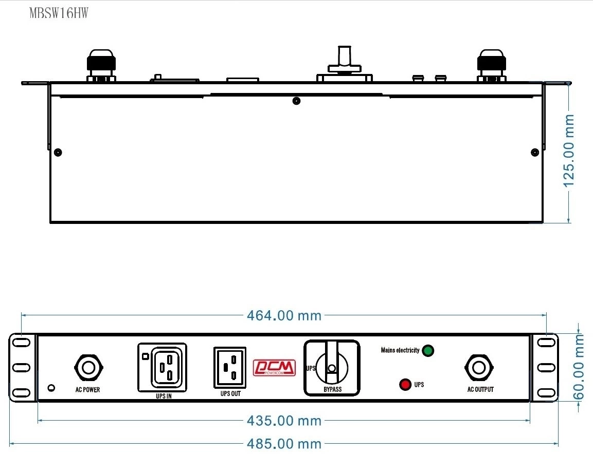 Байпас Powercom MBSW16HW