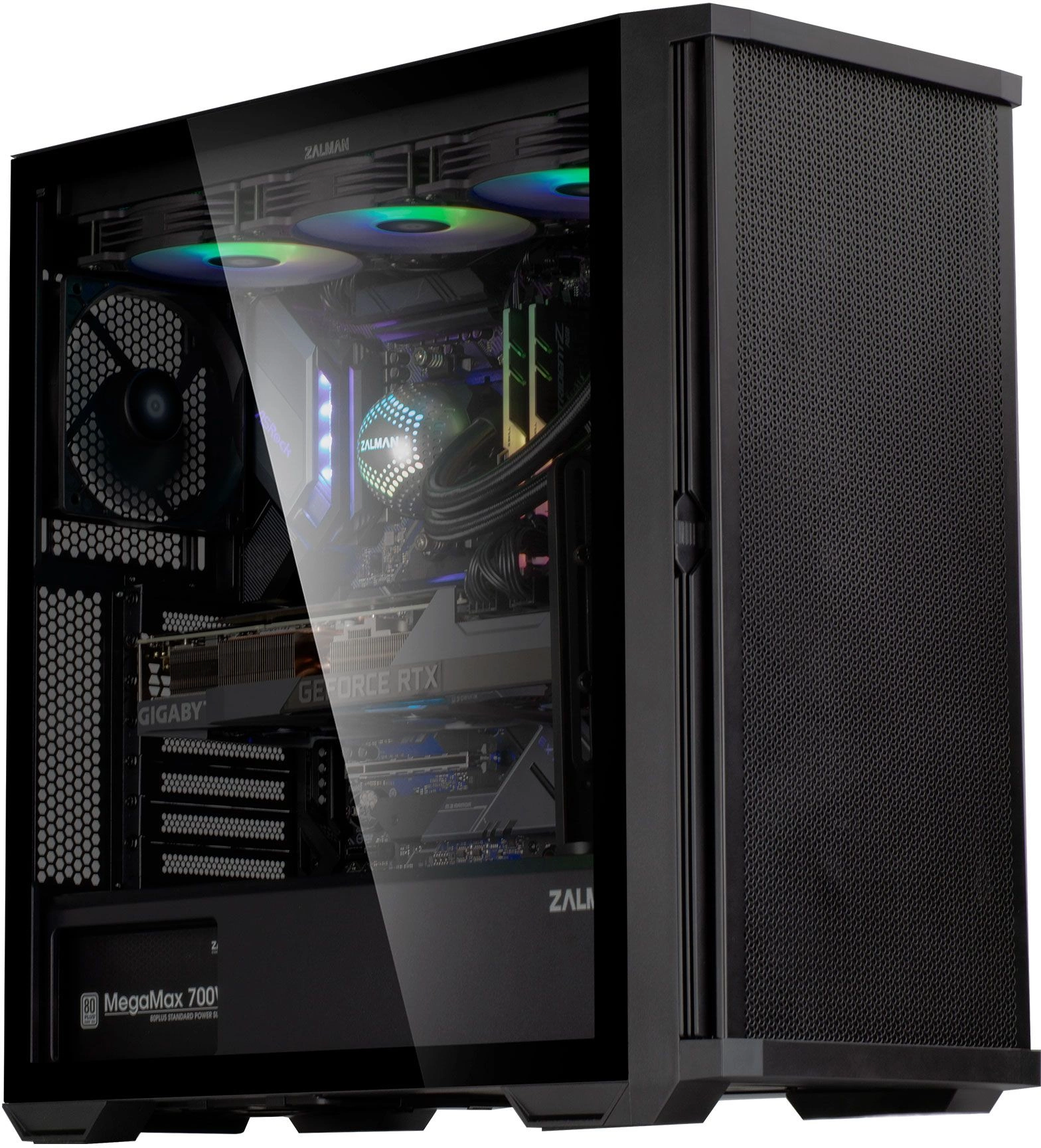 Корпус Zalman Z10 черный без БП ATX 10x120mm 2x140mm 2xUSB3.0 audio bott PSU